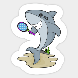 Shark Tennis player Tennis Sticker